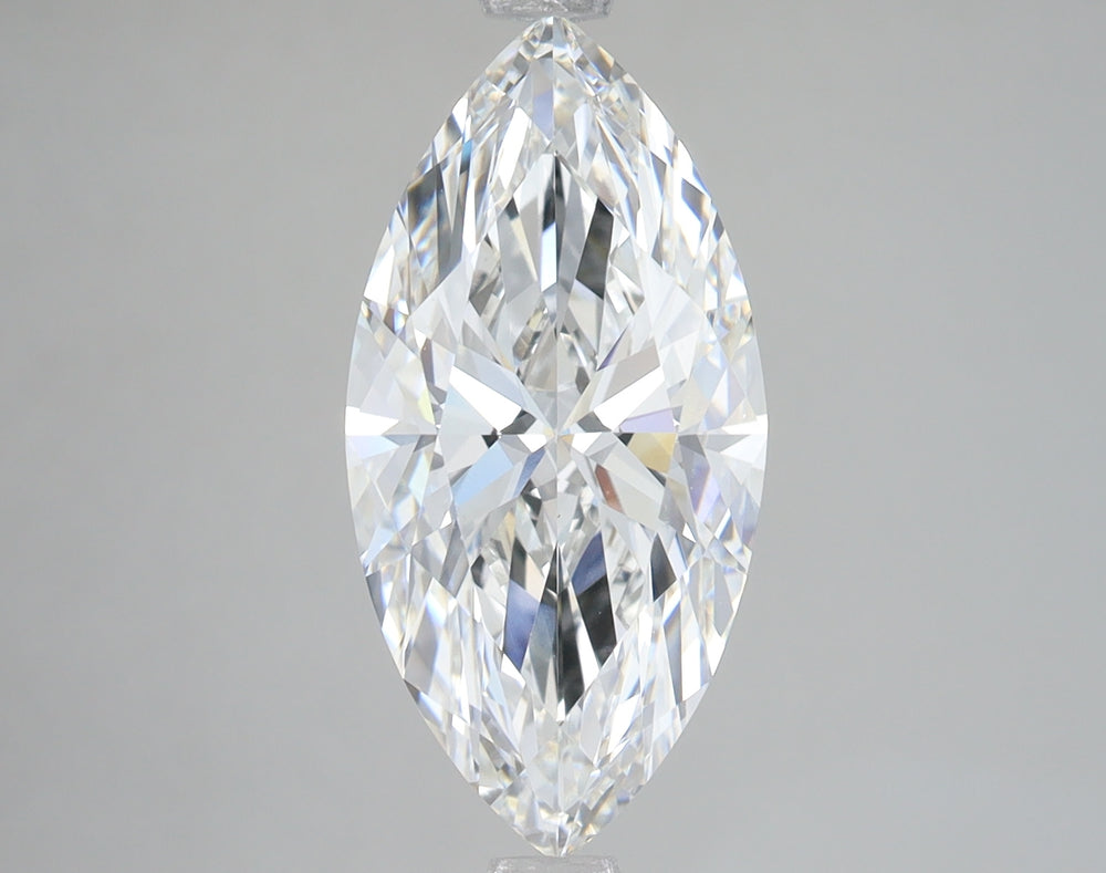 3.7 Carat Marquise Lab Diamond with  Cut Diamond in 14KT  view 1
