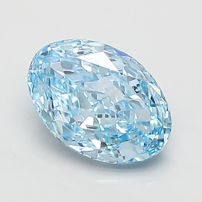1.53 Carat Oval Lab Diamond with  Cut Diamond in 14KT  view 1
