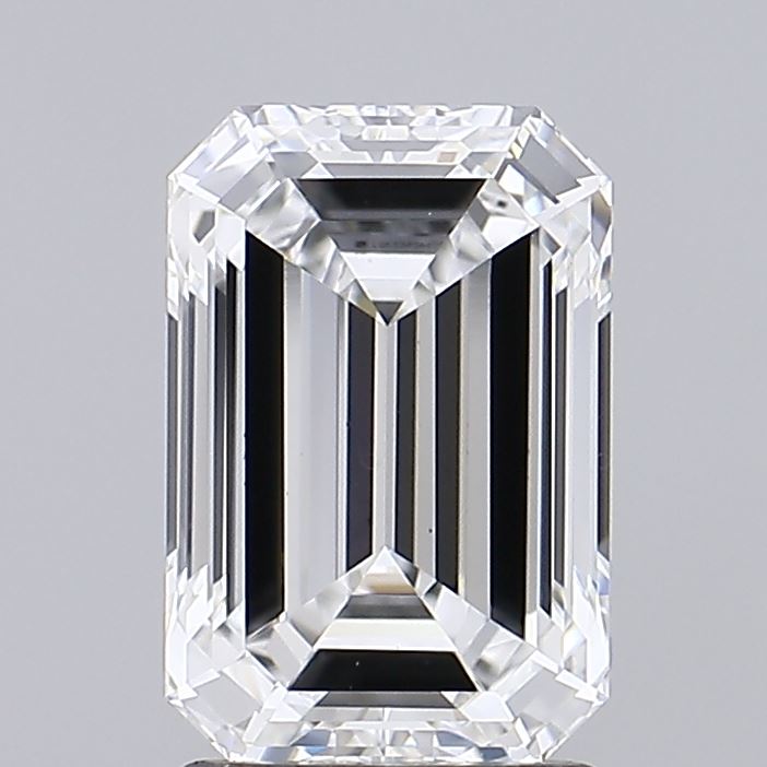 4.85 Carat Emerald Lab Diamond with  Cut Diamond in 14KT  view 1
