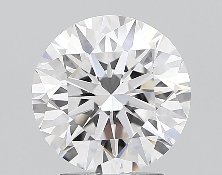 2.2 Carat Round Lab Diamond with  Cut Diamond in 14KT  view 1
