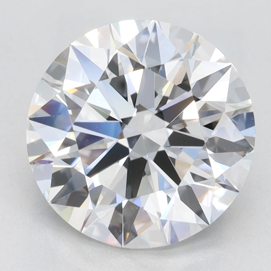 2.7 Carat Round Lab Diamond with  Cut Diamond in 14KT  view 1
