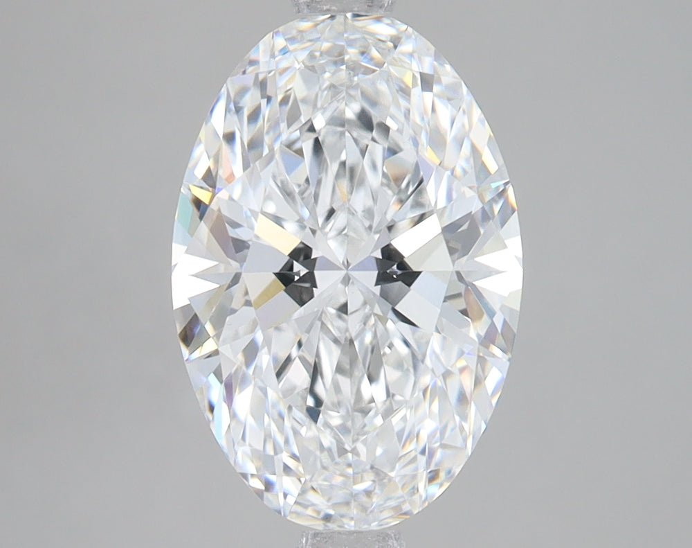 3.03 Carat Oval Lab Diamond with  Cut Diamond in 14KT  view 1
