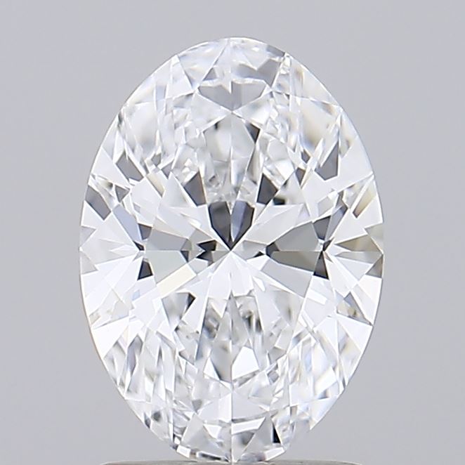 1.47 Carat Oval Lab Diamond with  Cut Diamond in 14KT  view 1
