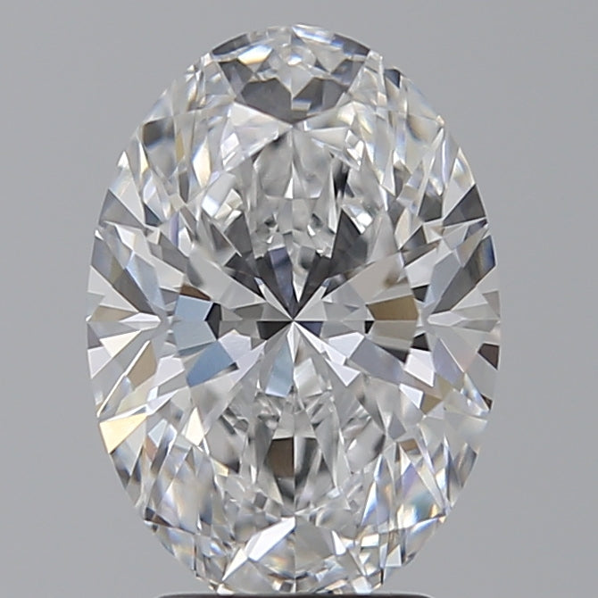 3.09 Carat Oval Lab Diamond with  Cut Diamond in 14KT  view 1
