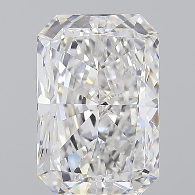 3.3 Carat Radiant Lab Diamond with  Cut Diamond in 14KT  view 1
