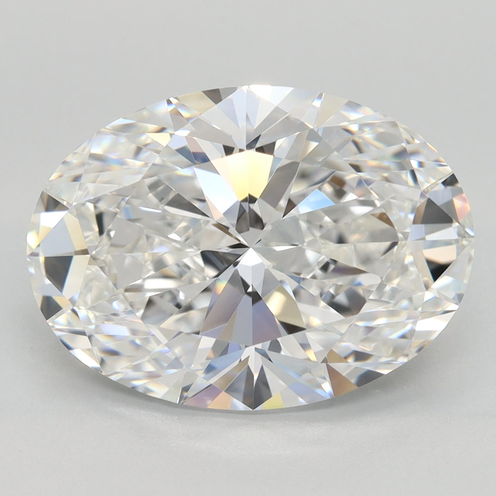 5.21 Carat Oval Lab Diamond with  Cut Diamond in 14KT  view 1
