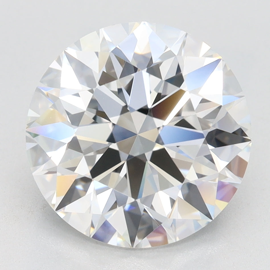 3.24 Carat Round Lab Diamond with  Cut Diamond in 14KT  view 1
