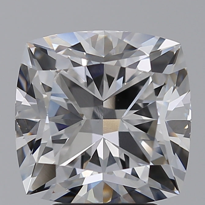 4.04 Carat Cushion Lab Diamond with  Cut Diamond in 14KT  view 1

