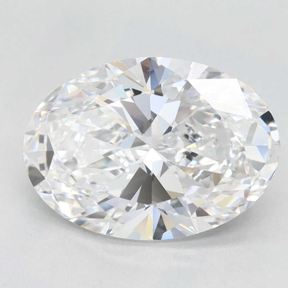 2.03 Carat Oval Lab Diamond with  Cut Diamond in 14KT  view 1
