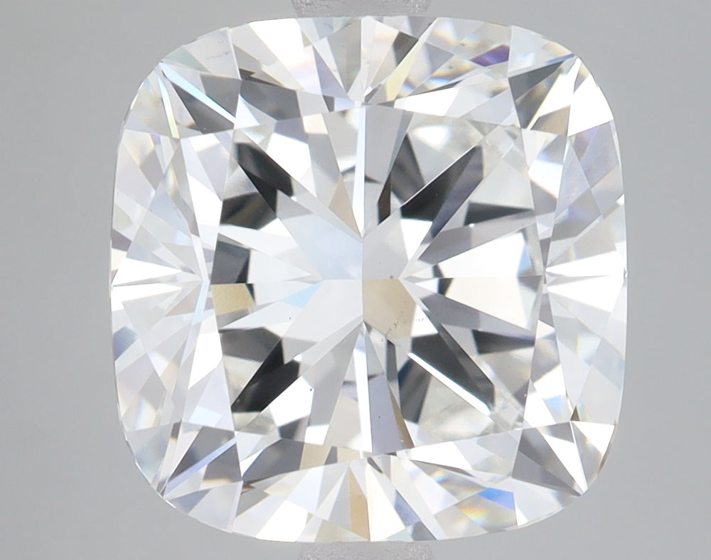5.02 Carat Cushion Lab Diamond with  Cut Diamond in 14KT  view 1
