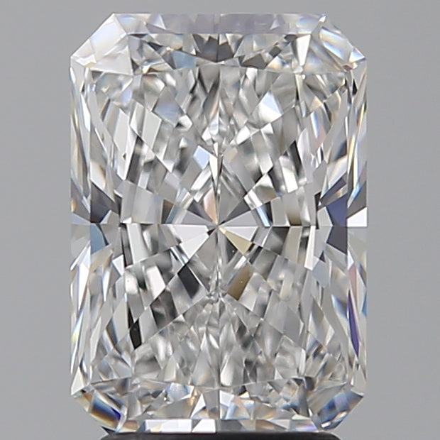 3.03 Carat Radiant Lab Diamond with  Cut Diamond in 14KT  view 1
