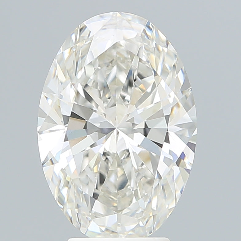 4.39 Carat Oval Lab Diamond with  Cut Diamond in 14KT  view 1
