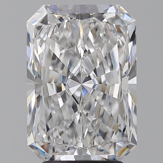 3.75 Carat Radiant Lab Diamond with  Cut Diamond in 14KT  view 1
