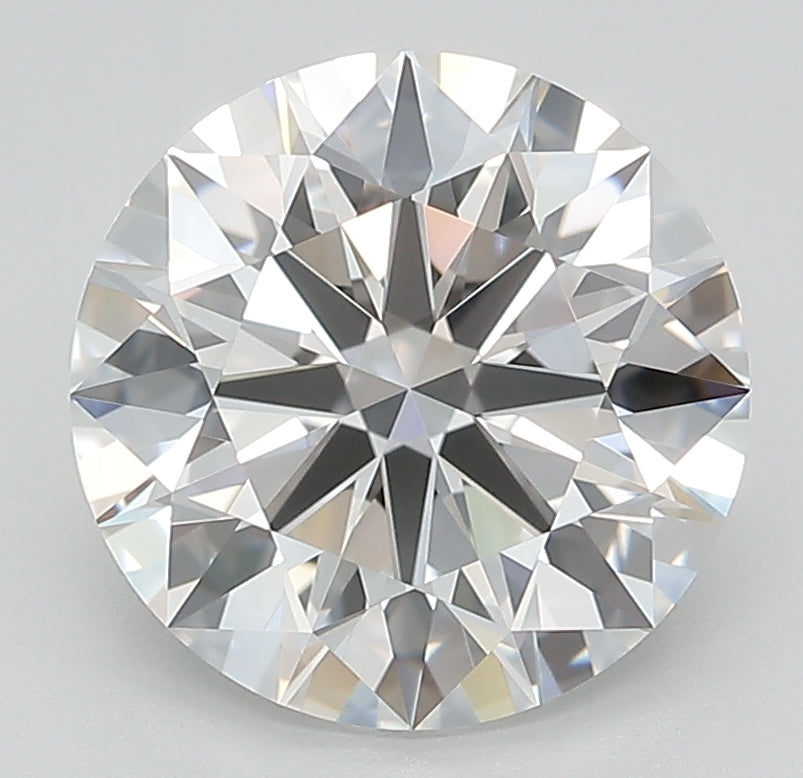 3.2 Carat Round Lab Diamond with  Cut Diamond in 14KT  view 1

