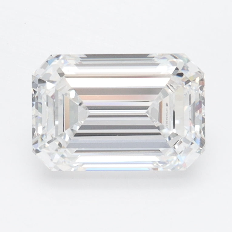 1.54 Carat Emerald Lab Diamond with  Cut Diamond in 14KT  view 1
