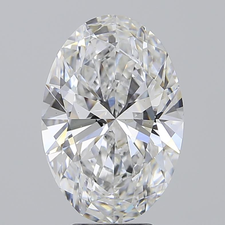 5.0 Carat Oval Lab Diamond with  Cut Diamond in 14KT  view 1
