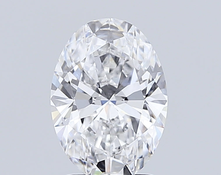 3.05 Carat Oval Lab Diamond with  Cut Diamond in 14KT  view 1
