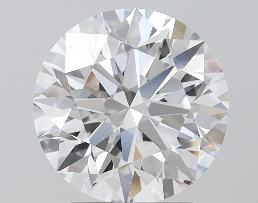 3.01 Carat Round Lab Diamond with  Cut Diamond in 14KT  view 1
