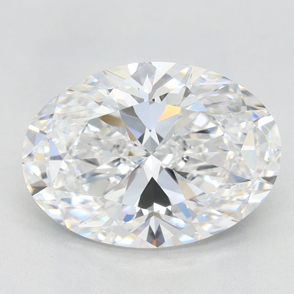 2.17 Carat Oval Lab Diamond with  Cut Diamond in 14KT  view 1
