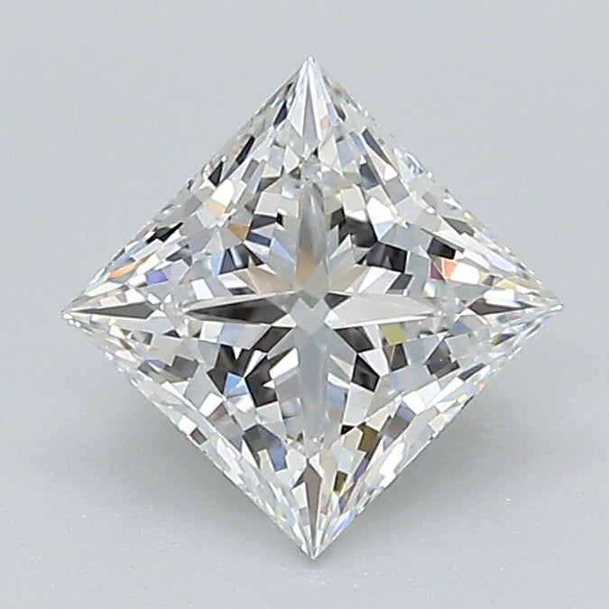 1.09 Carat Princess Lab Diamond with  Cut Diamond in 14KT  view 1
