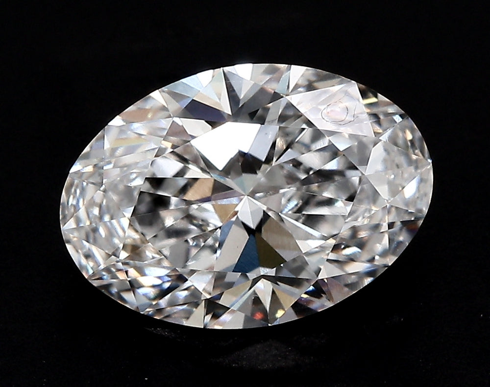 3.42 Carat Oval Lab Diamond with  Cut Diamond in 14KT  view 1
