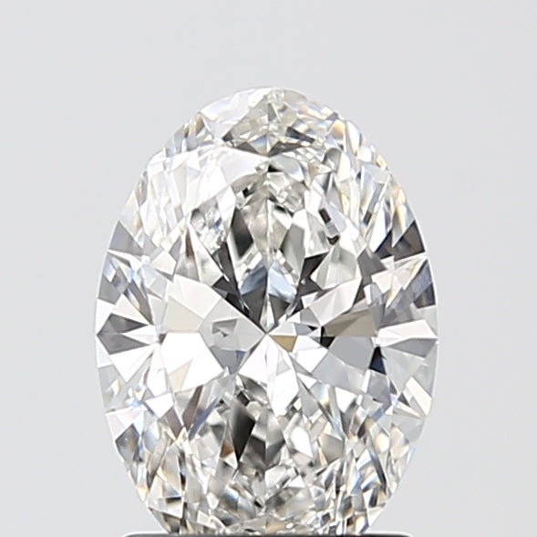 1.53 Carat Oval Lab Diamond with  Cut Diamond in 14KT  view 1
