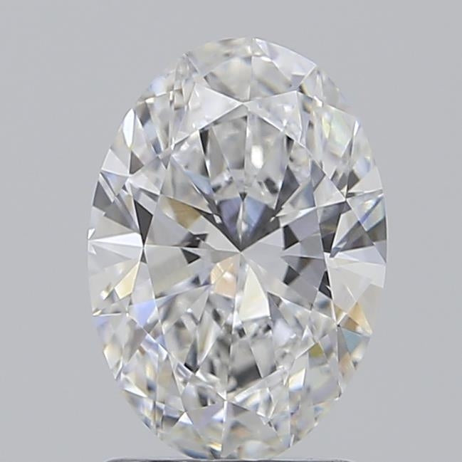 1.47 Carat Oval Lab Diamond with  Cut Diamond in 14KT  view 1
