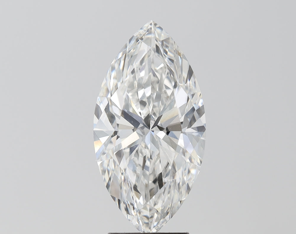 3.91 Carat Marquise Lab Diamond with  Cut Diamond in 14KT  view 1
