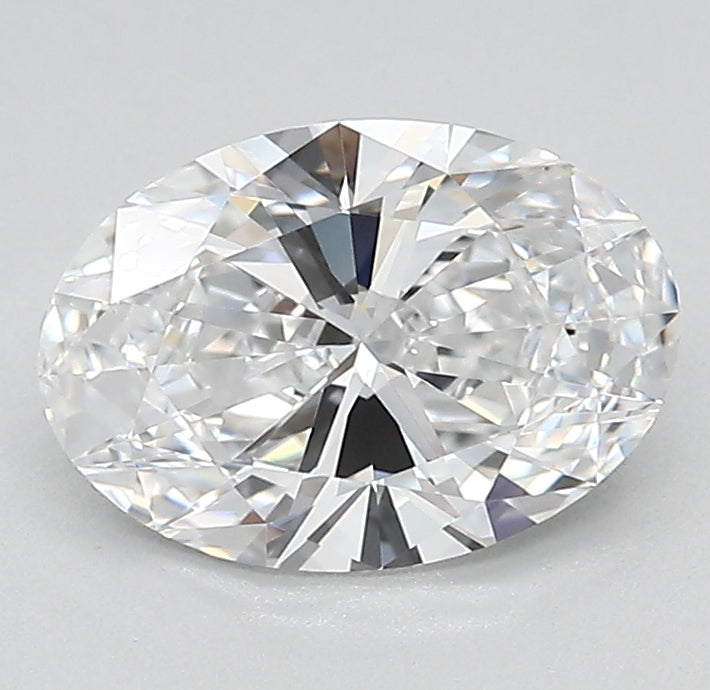 1.62 Carat Oval Lab Diamond with  Cut Diamond in 14KT  view 1
