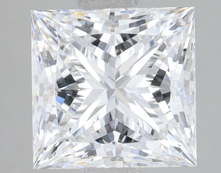 2.5 Carat Princess Lab Diamond with  Cut Diamond in 14KT  view 1
