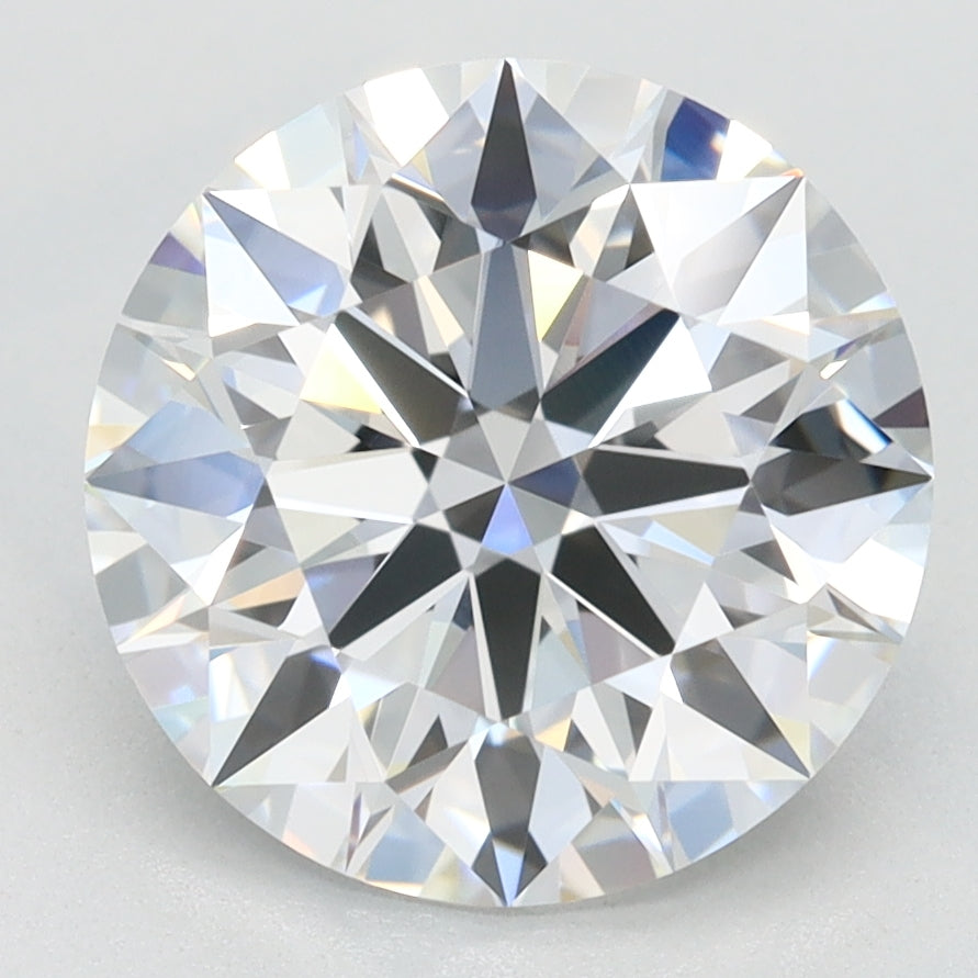 2.94 Carat Round Lab Diamond with  Cut Diamond in 14KT  view 1
