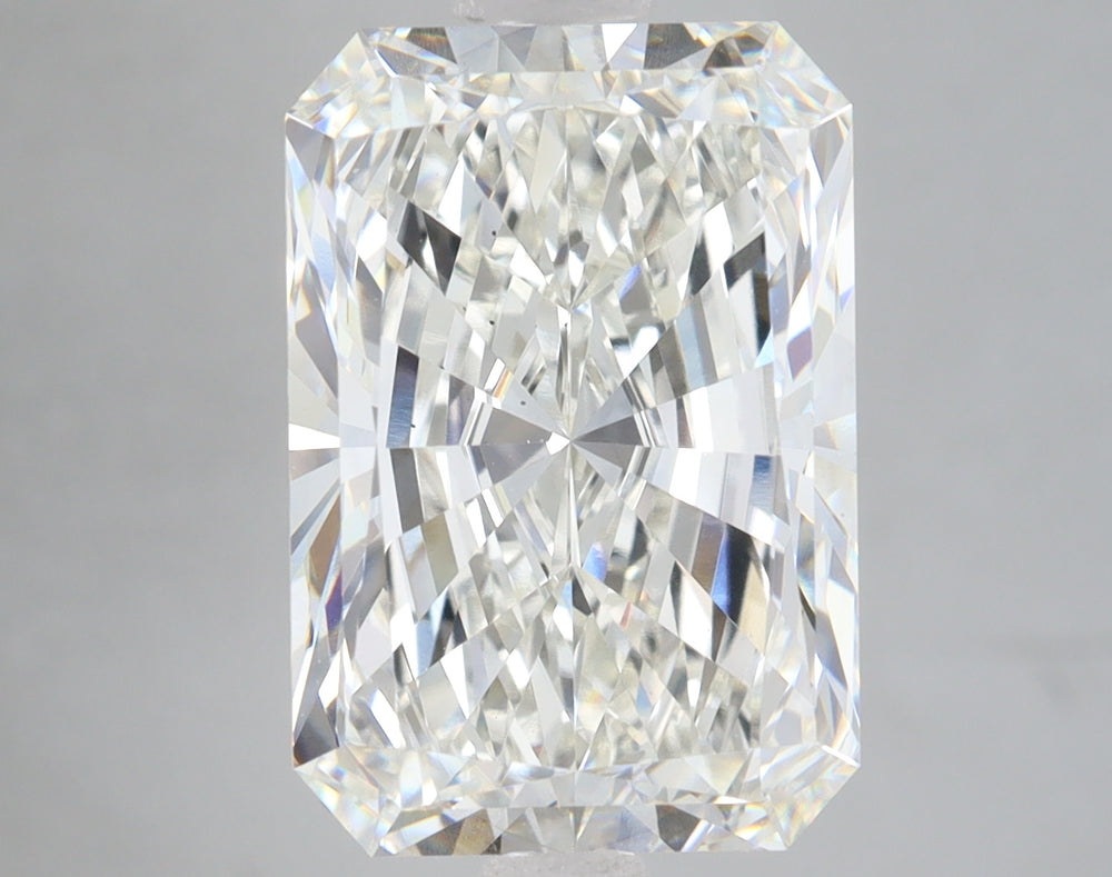 7.03 Carat Radiant Lab Diamond with  Cut Diamond in 14KT  view 1
