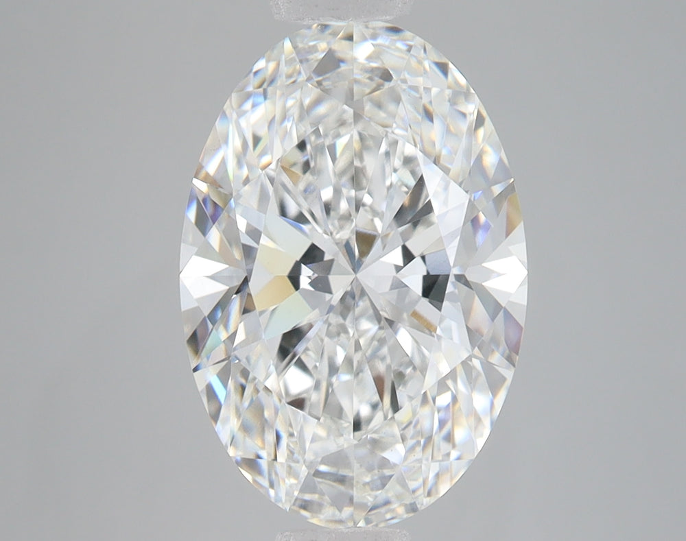 4.6 Carat Oval Lab Diamond with  Cut Diamond in 14KT  view 1
