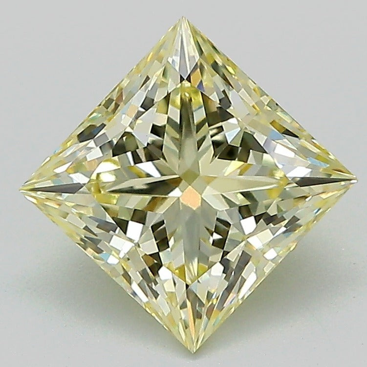 2.05 Carat Princess Lab Diamond with  Cut Diamond in 14KT  view 1
