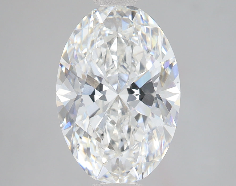 3.0 Carat Oval Lab Diamond with  Cut Diamond in 14KT  view 1
