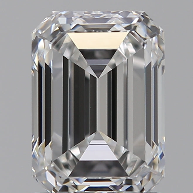 1.57 Carat Emerald Lab Diamond with  Cut Diamond in 14KT  view 1
