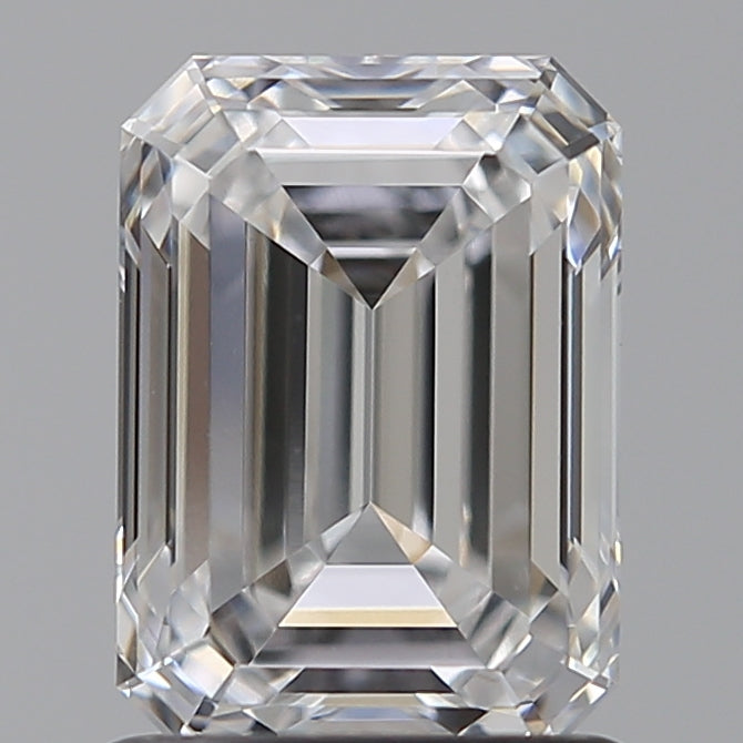 1.5 Carat Emerald Lab Diamond with  Cut Diamond in 14KT  view 1

