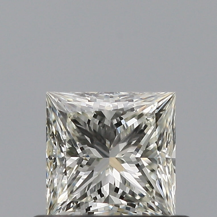 0.51 Carat Princess Natural Diamond with  Cut Diamond in 14KT  view 1
