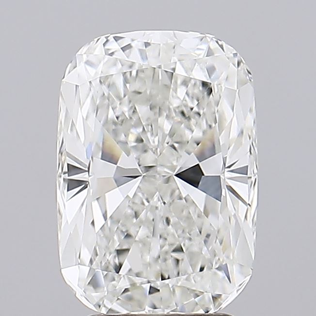 3.75 Carat Cushion Lab Diamond with  Cut Diamond in 14KT  view 1
