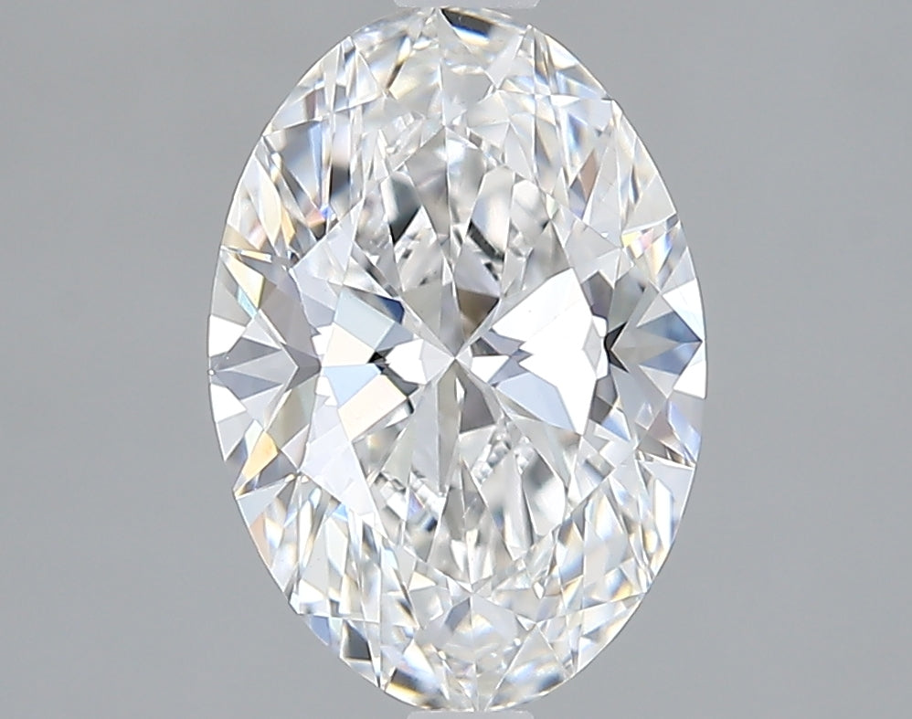 2.05 Carat Oval Lab Diamond with  Cut Diamond in 14KT  view 1
