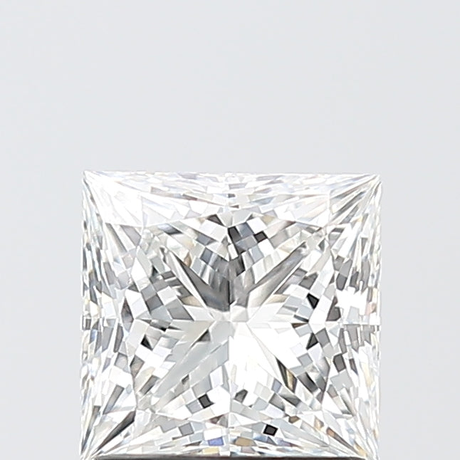 1.51 Carat Princess Lab Diamond with  Cut Diamond in 14KT  view 1
