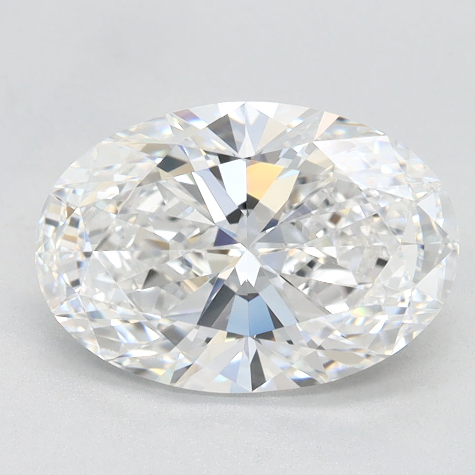 2.0 Carat Oval Lab Diamond with  Cut Diamond in 14KT  view 1
