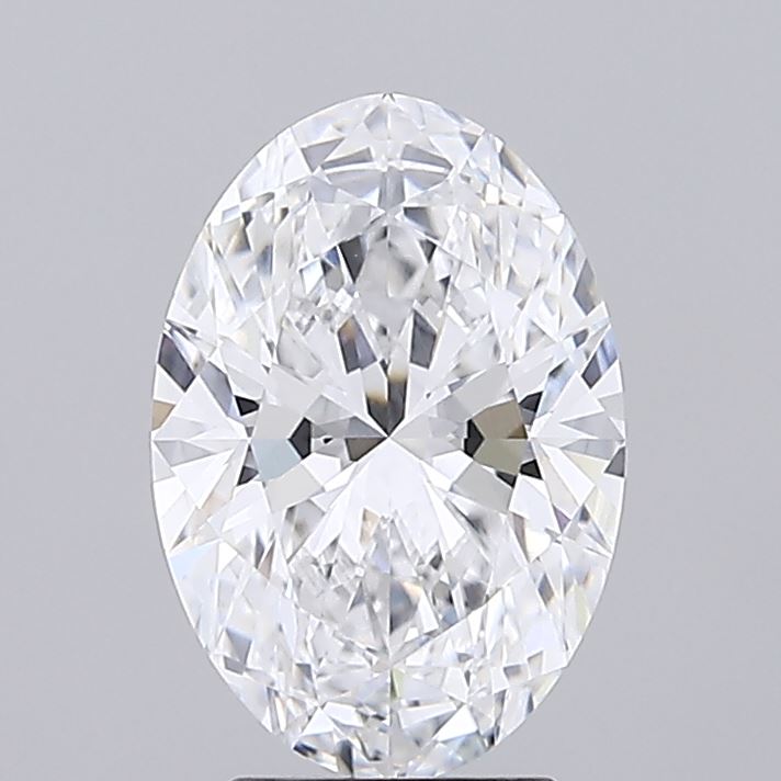 2.9 Carat Oval Lab Diamond with  Cut Diamond in 14KT  view 1
