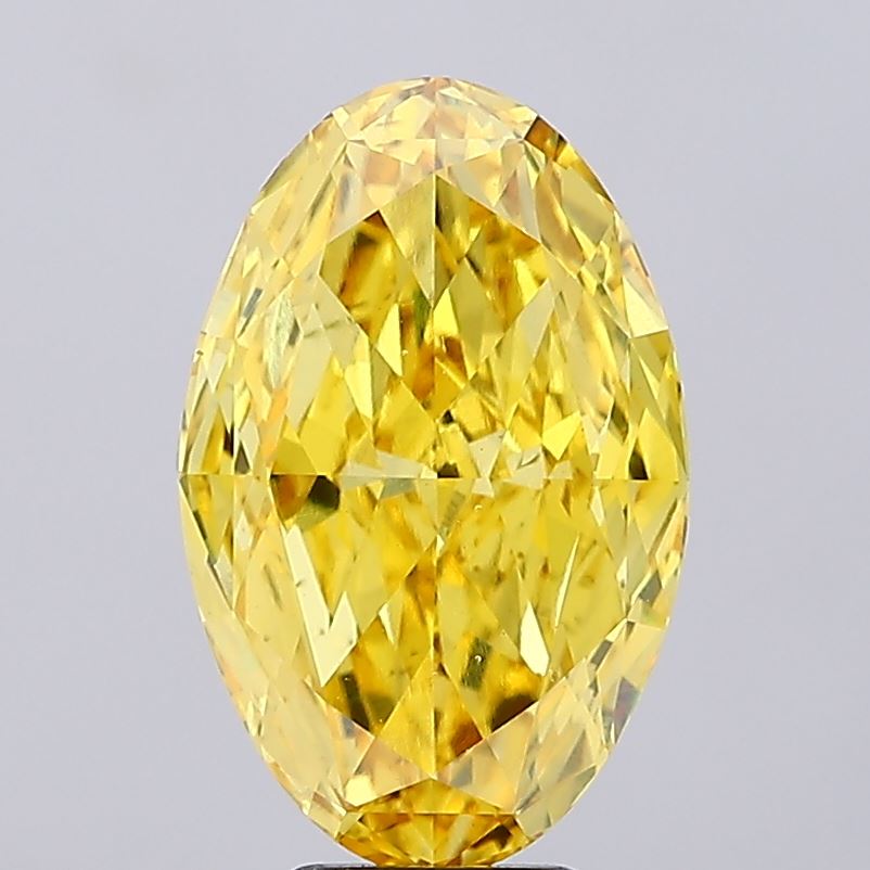 7.0 Carat Oval Lab Diamond with  Cut Diamond in 14KT  view 1
