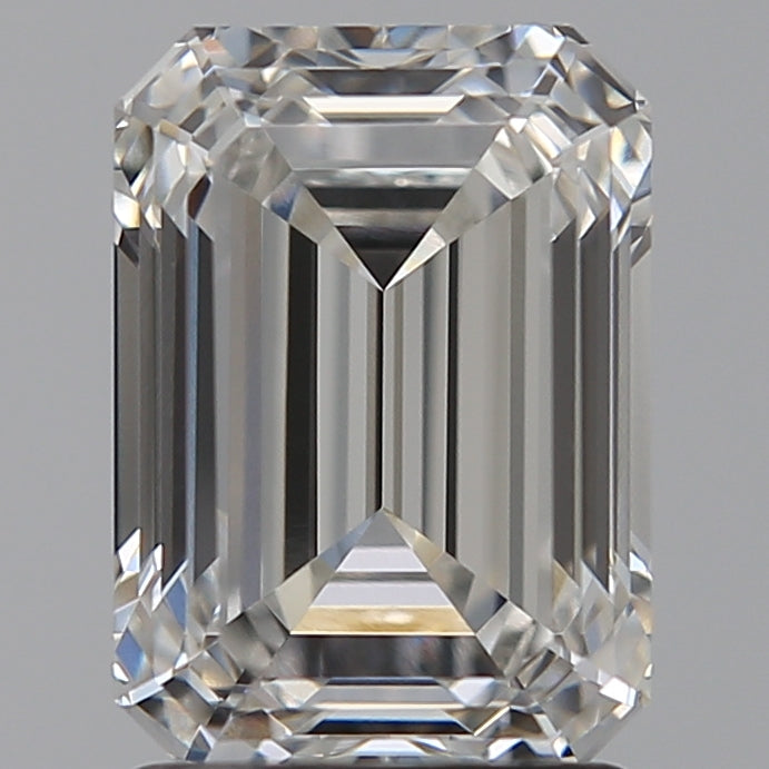 2.04 Carat Emerald Lab Diamond with  Cut Diamond in 14KT  view 1
