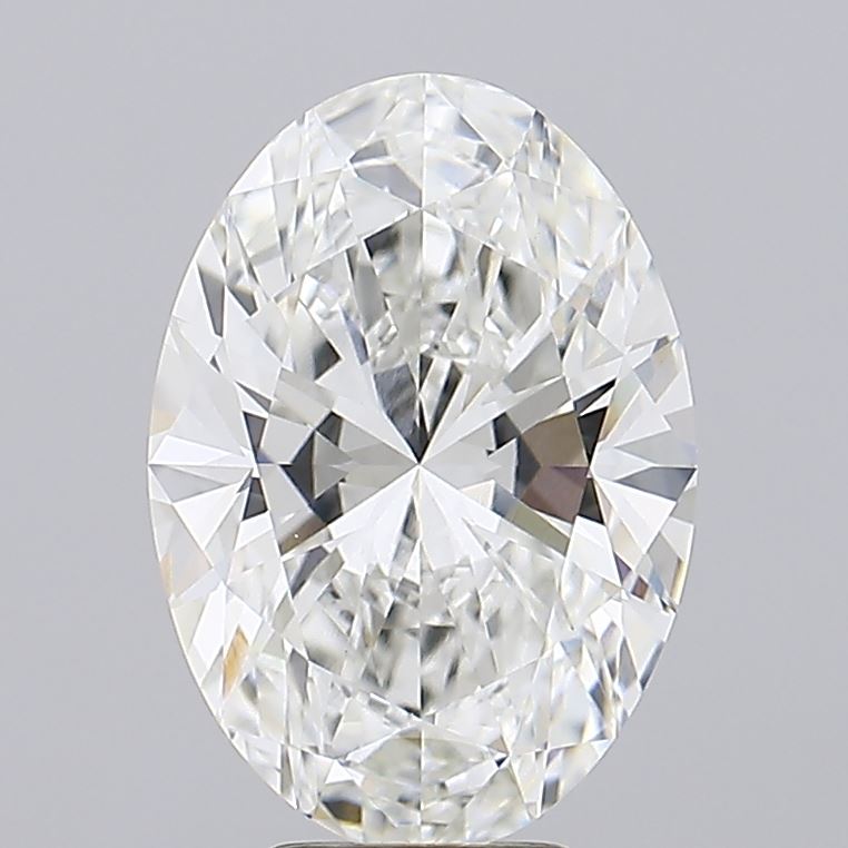 6.02 Carat Oval Lab Diamond with  Cut Diamond in 14KT  view 1

