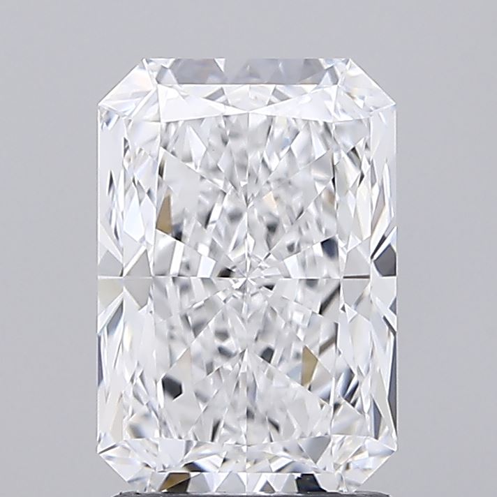 4.8 Carat Radiant Lab Diamond with  Cut Diamond in 14KT  view 1
