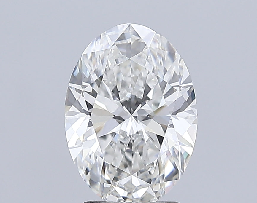 3.08 Carat Oval Lab Diamond with  Cut Diamond in 14KT  view 1
