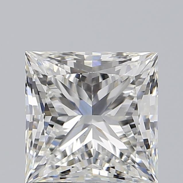 1.5 Carat Princess Lab Diamond with  Cut Diamond in 14KT  view 1

