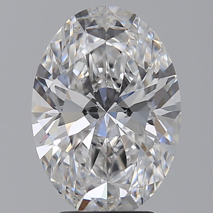 3.55 Carat Oval Lab Diamond with  Cut Diamond in 14KT  view 1

